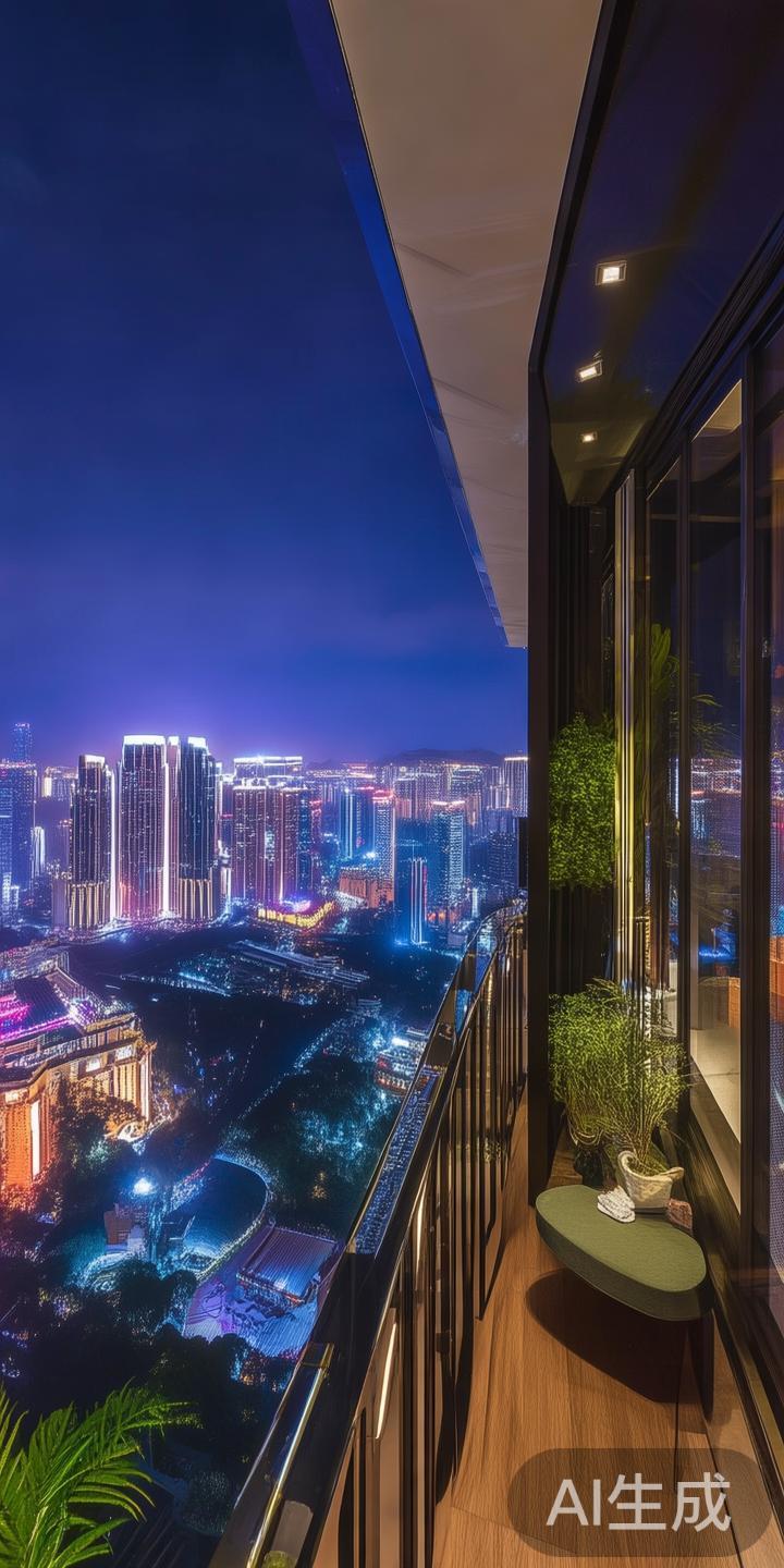 例如，部分高层套房配备私人阳台，可以俯瞰澳门的繁华
